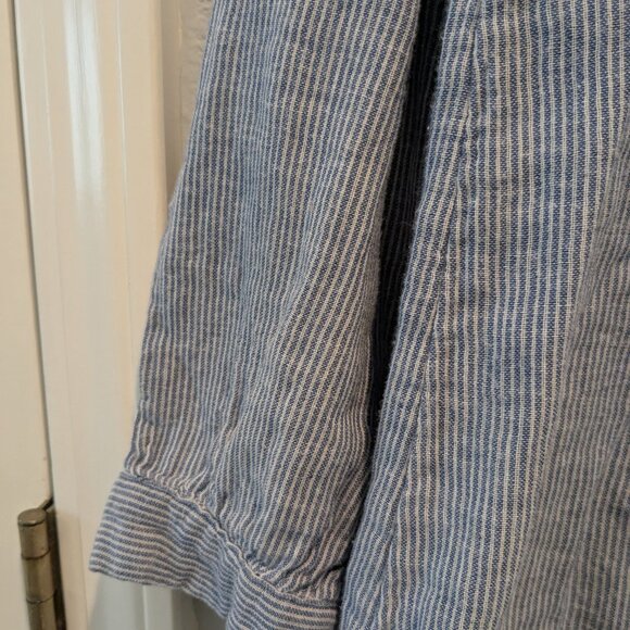Free People Blue and White Thin Stripe Tunic - Medium - Picture 5 of 8